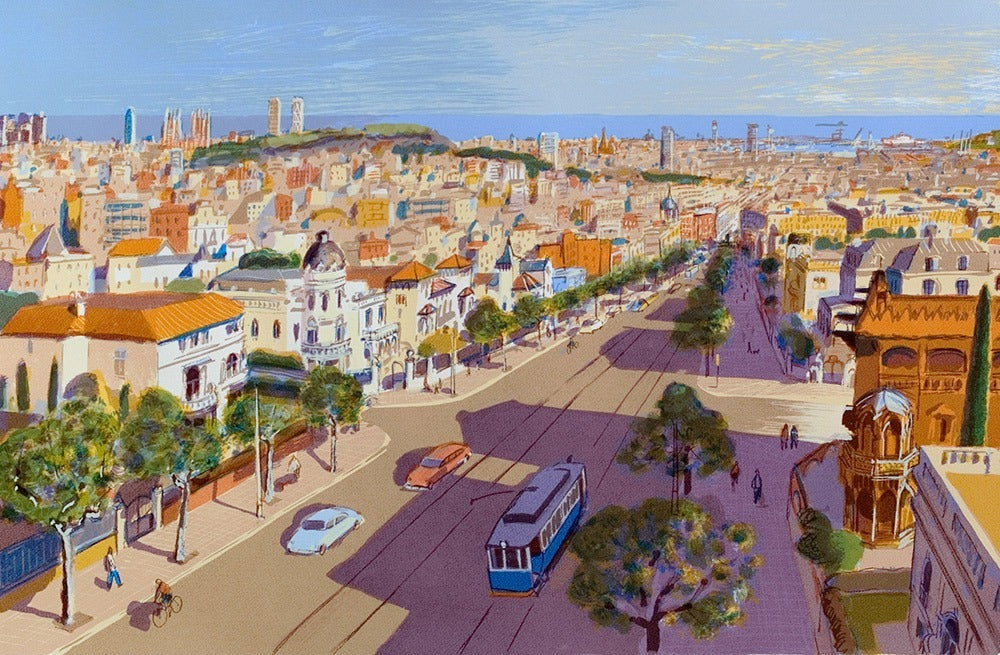 Barcelona i el tramvia blau